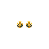 22K Gold Ethnic Charm Meenakari Stud Earrings